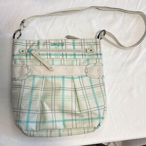 DKNY Cream and Gray Crossbody Bag
